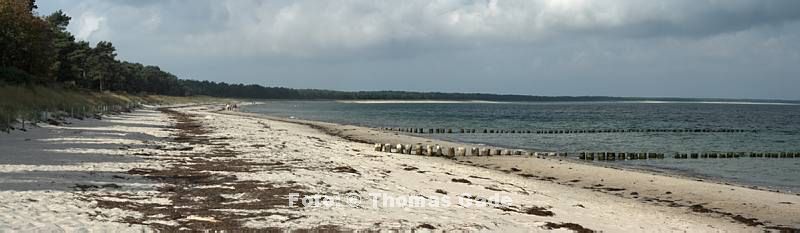 26. 9. 2009. Mecklenburg-Vorpommern. Insel Rügen. Am Strand bei Glowe. Ostsee. Küste. Meer. (Panorama aus mehreren Einzelaufnahmen)